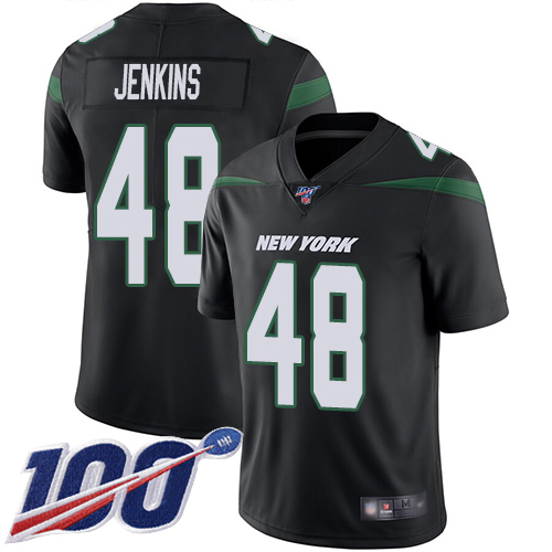 New York Jets Limited Black Youth Jordan Jenkins Alternate Jersey NFL Football #48 100th Season Vapor Untouchable